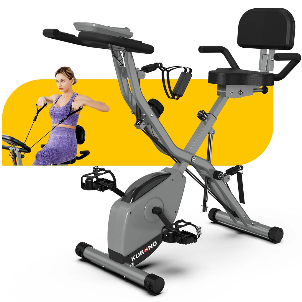 Folding Indoor Cycling Bike 330LB Capacity Q611