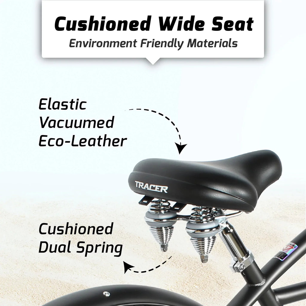 26 Inch 7 Speed Steel Beach Cruiser Bicycle X58732