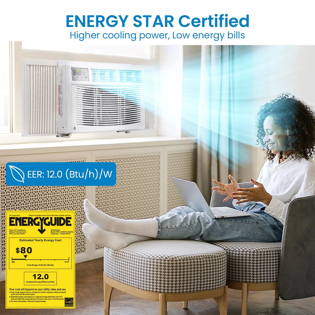 10000 BTU Window Air Conditioner with Remote/App Control I45982