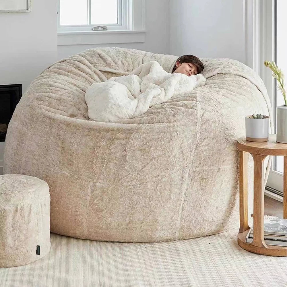 Bean Bag Chair Cover Large Round Soft Fluffy M137099