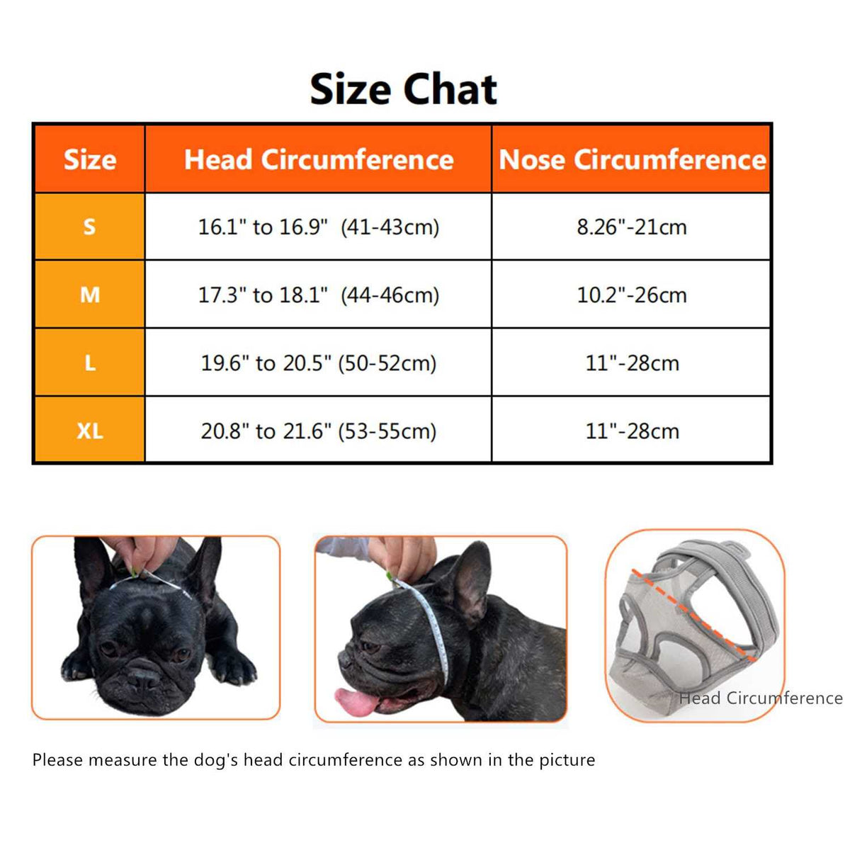 Short Snout Dog Muzzle Adjustable Breathable Mesh P4803