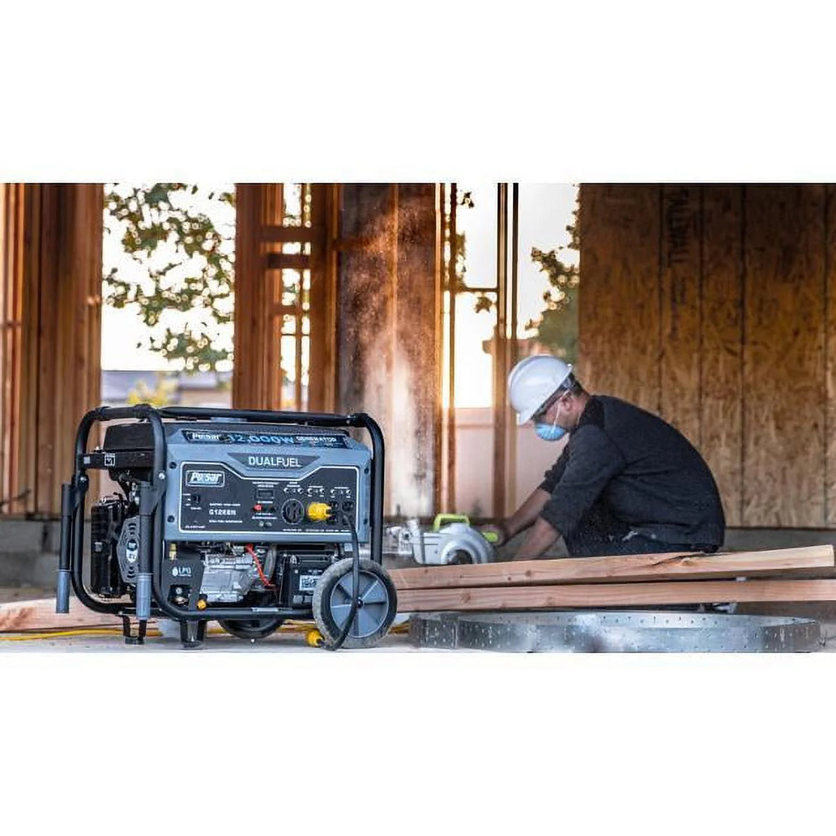 12,000W Dual Fuel Portable Generator with Electric Start L770893