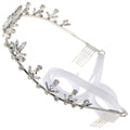 Silver Wedding Bridal Tiara With Swarovski Crystals W348216