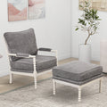 Velvet Accent Chair with Ottoman B3983