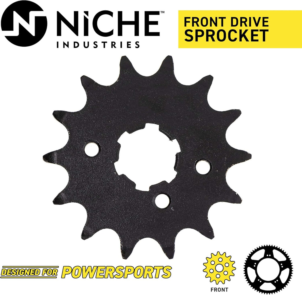 Pitch Front and Rear Drive Sprocket Kit for Yamaha Banshee 350 Pack of 2 Y78911