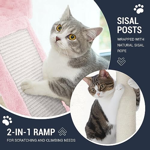 68 Inches Light Grey Cat Tree L594