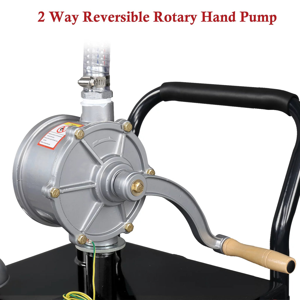 35 Gallon Gas Caddy with Hand Pump & Wheels D2754