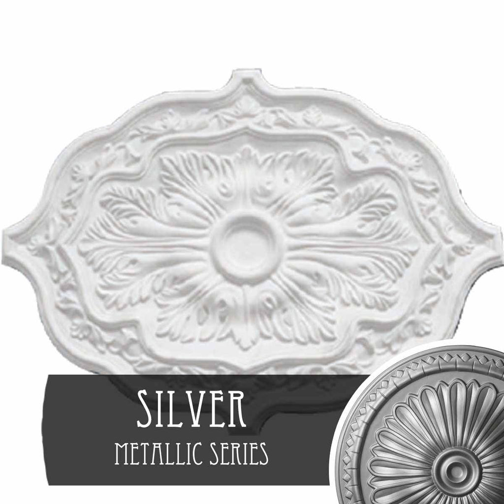 Hand-Painted Silver Ceiling Medallion X81508
