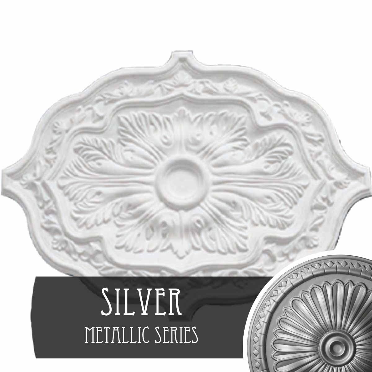 Hand-Painted Silver Ceiling Medallion X81508