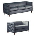 Velvet Sofa and Loveseat Set of 2 Gray E453476
