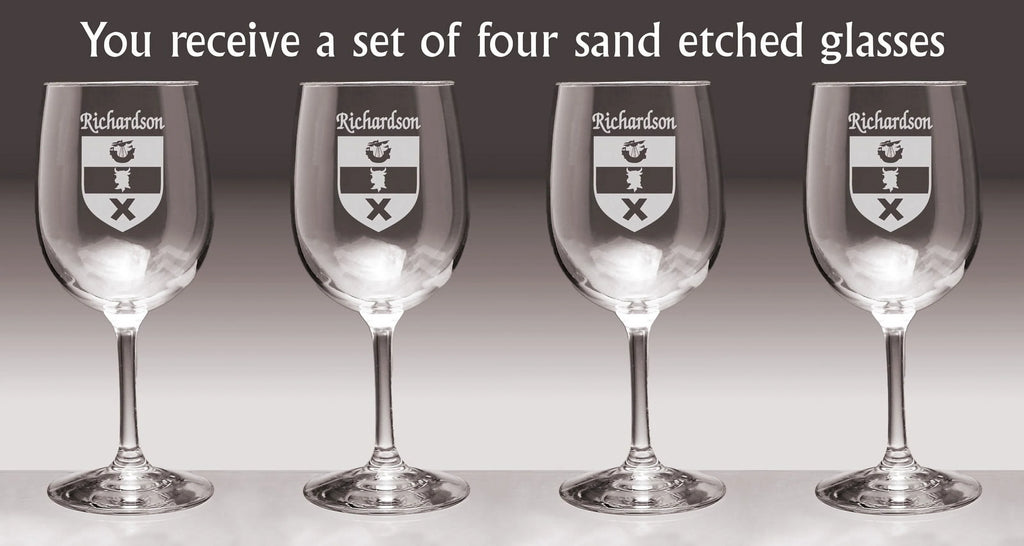 Irish Coat of Arms Wine Glasses Set of 4 V63458