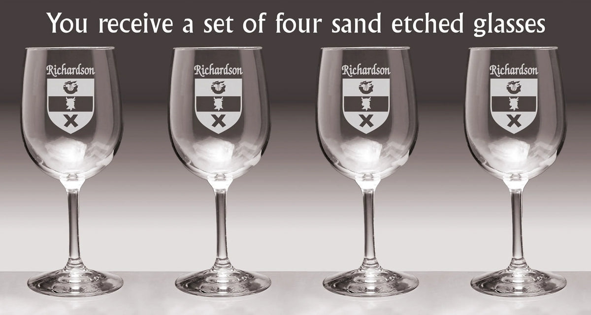 Irish Coat of Arms Wine Glasses Set of 4 V63458