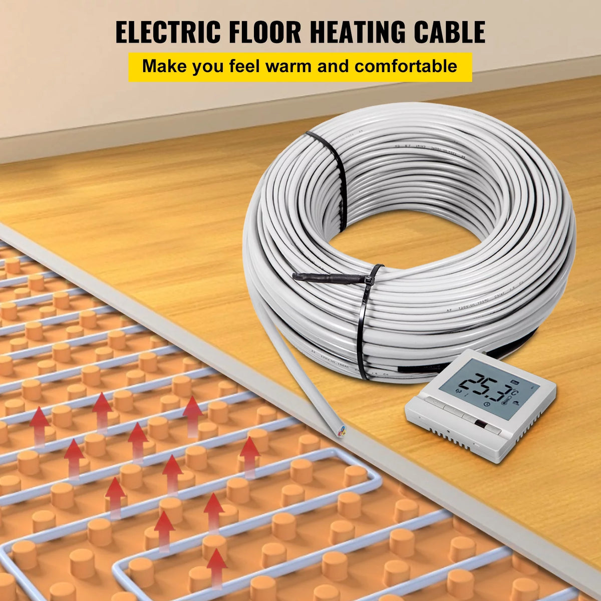 21.4 Square Feet Waterproof Insulated Floor Heating Cable O1832