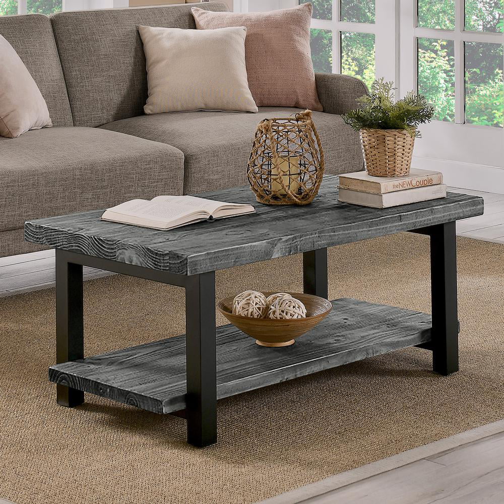 42" Metal and Reclaimed Wood Coffee Table Z493017