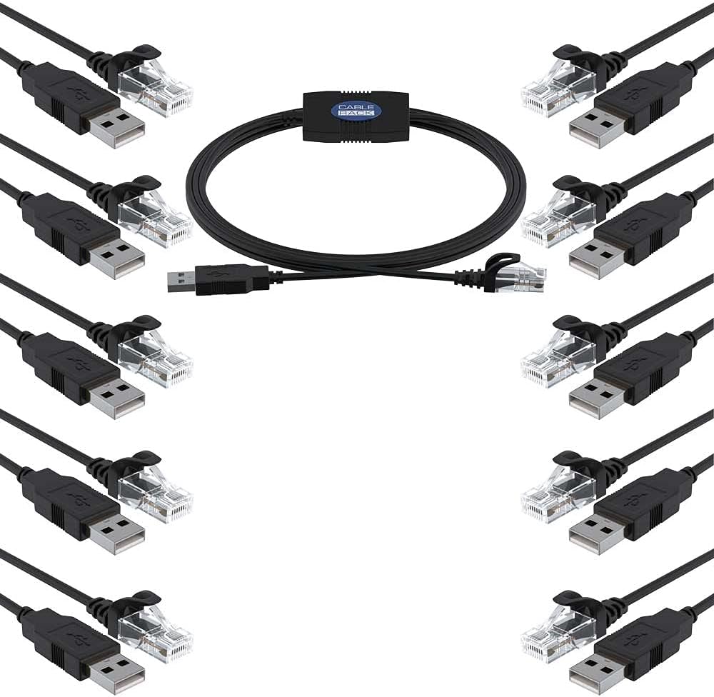 6ft USB to RJ45 Rollover Console Cable (5-Pack) Pack of 2 R931018