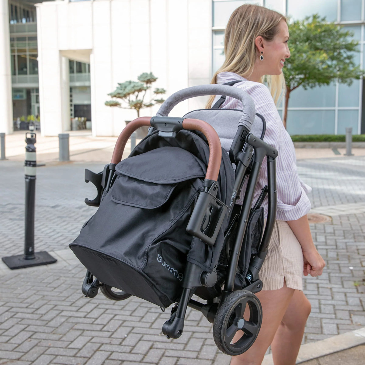 Compact Fold Baby Stroller, Black O115