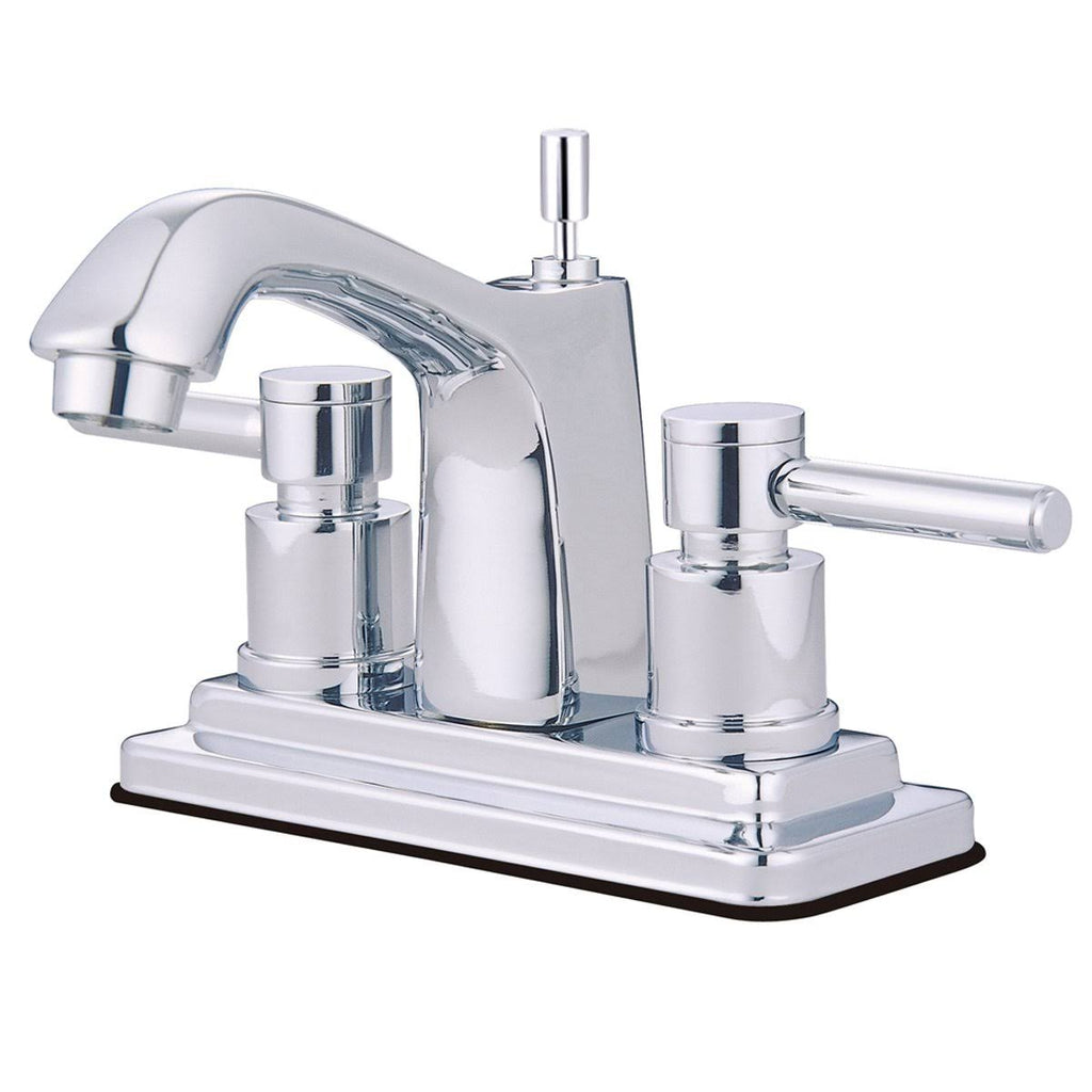 Satin Nickel Polished Brass Centerset Lavatory Faucet with Pop-Up X962779