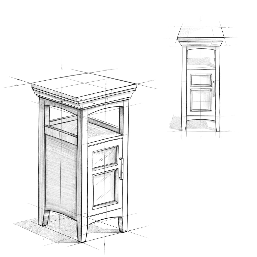 29" Wood Bathroom Storage Cabinet H70989