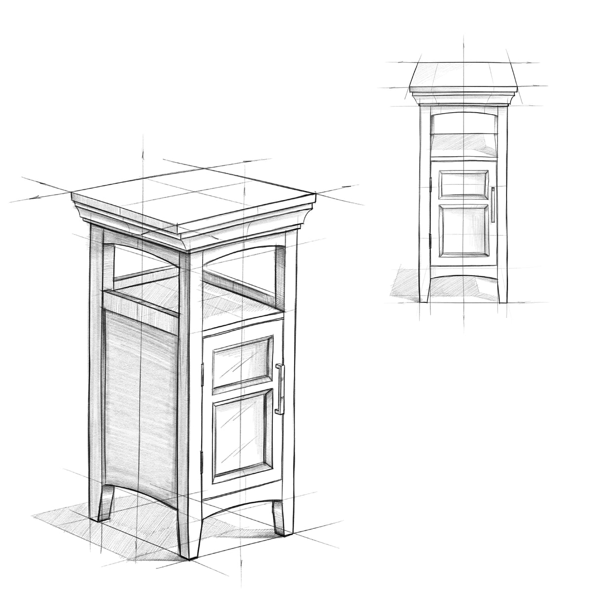 29" Wood Bathroom Storage Cabinet H70989