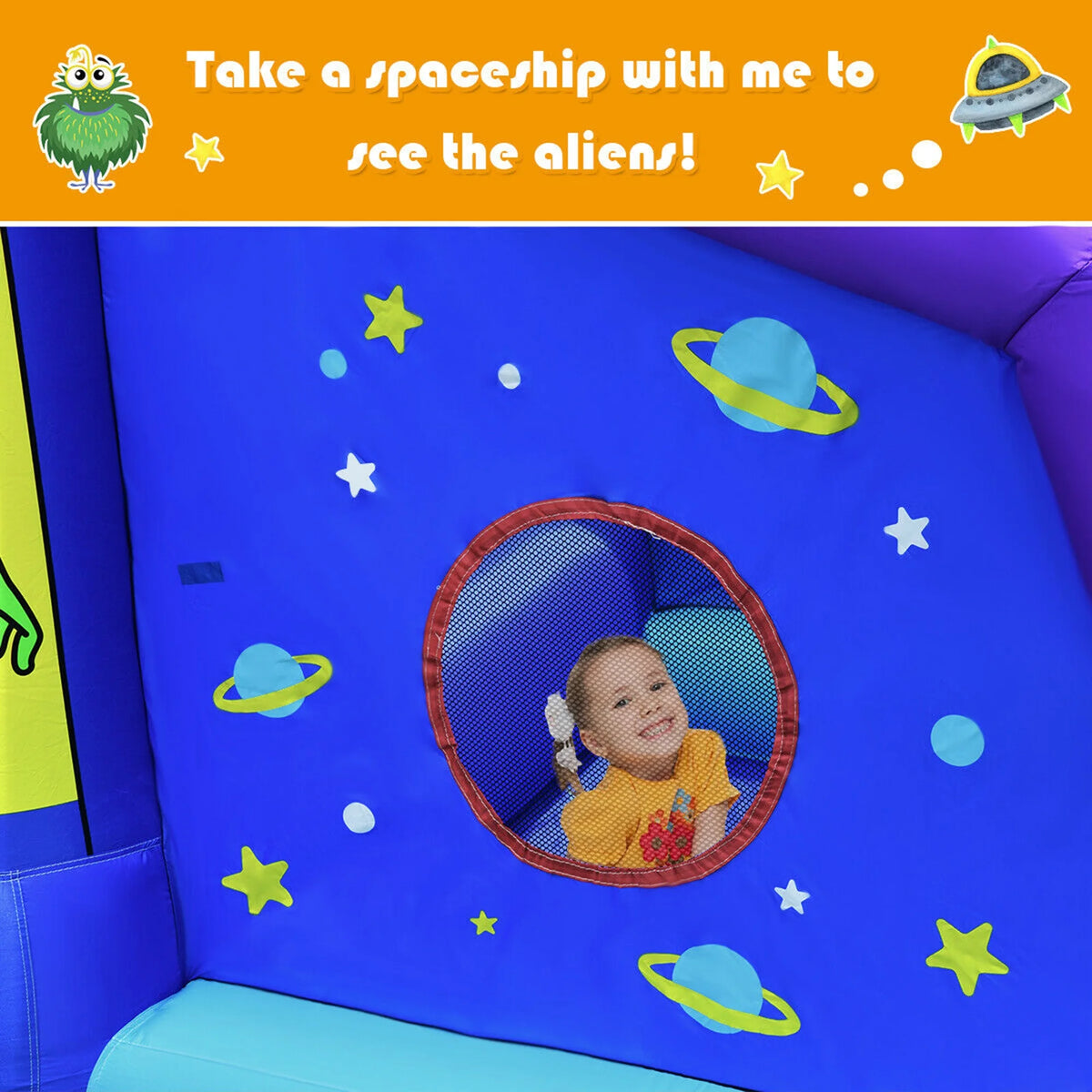 Inflatable Bounce House with Ball Pit and 480W Blower Z72781
