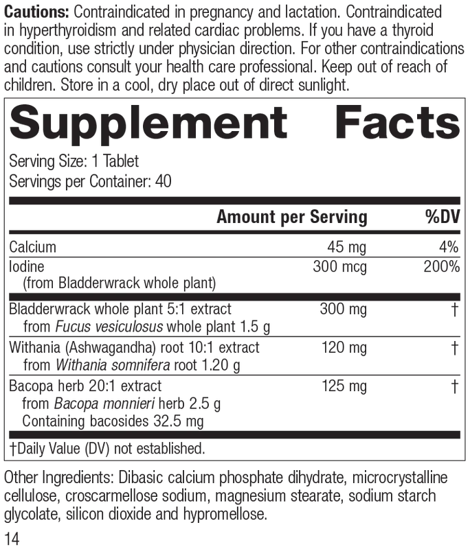 40 Tablets Thyroid Complex F1696