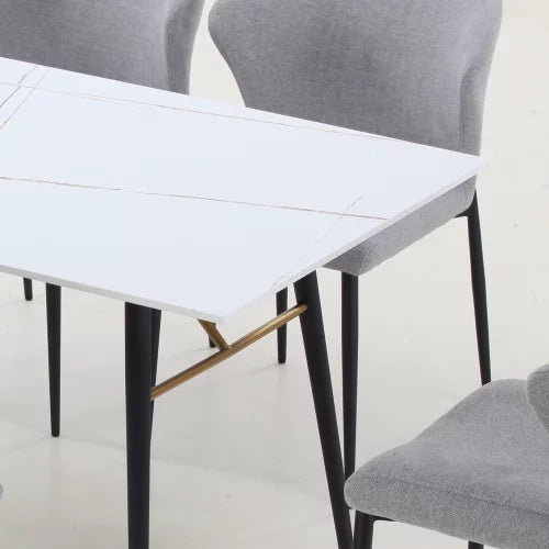 White Porcelain Top Dining Table S95761