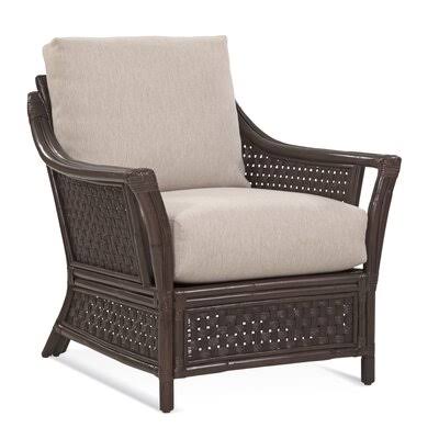 32x22 Wide Armchair Sea Mist Finish Brown and Beige Stripe N4573