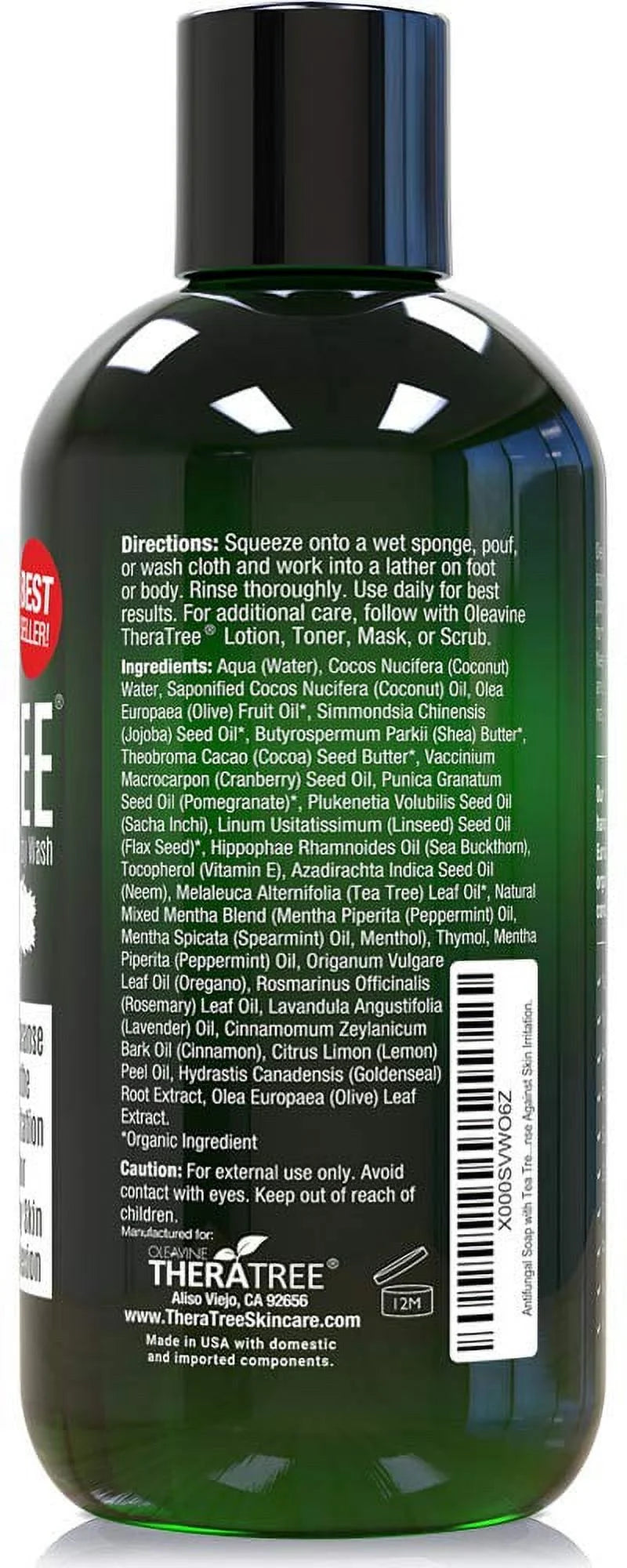 Tea Tree Oil and Neem Oil Soap 12oz V33848