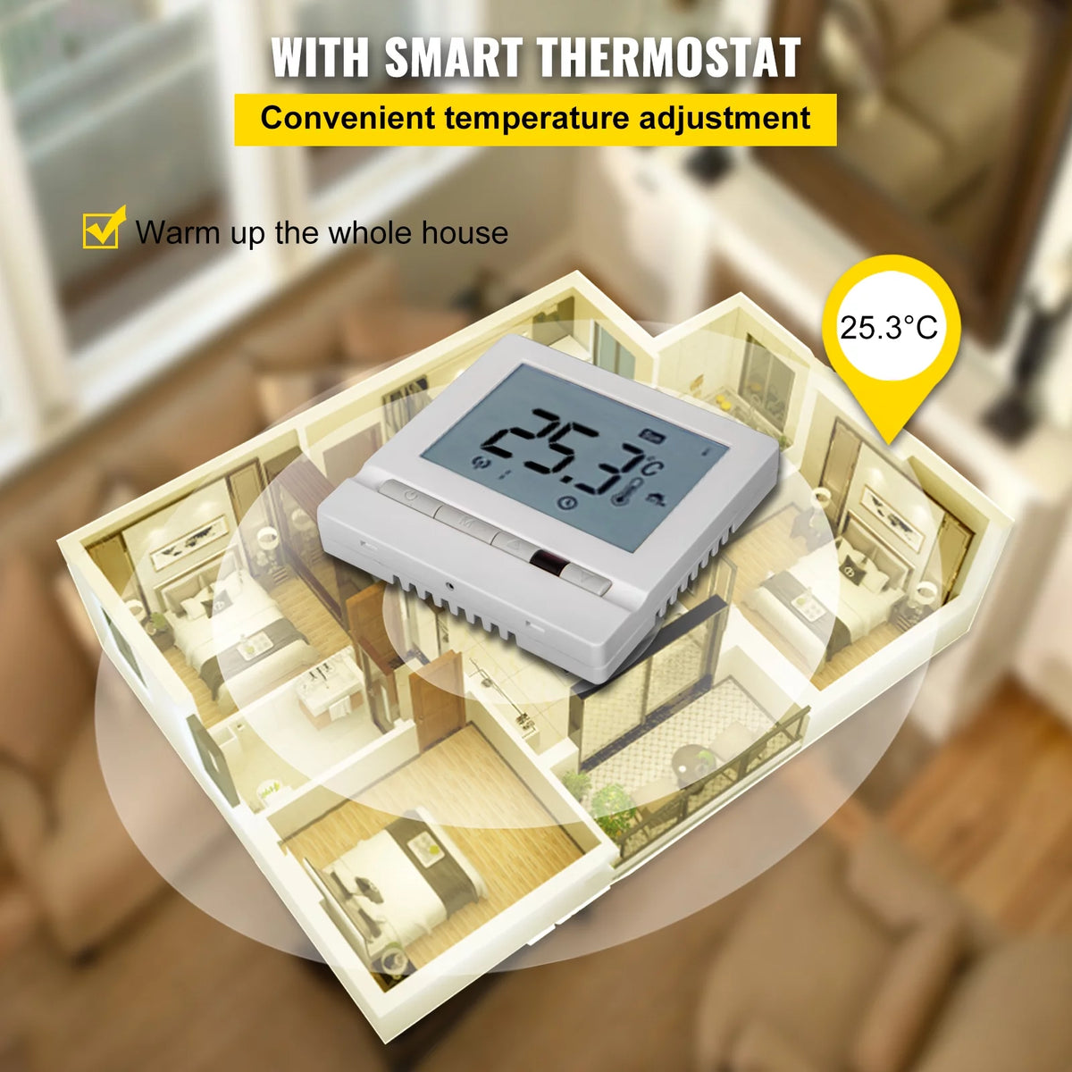 21.4 Square Feet Waterproof Insulated Floor Heating Cable O1832