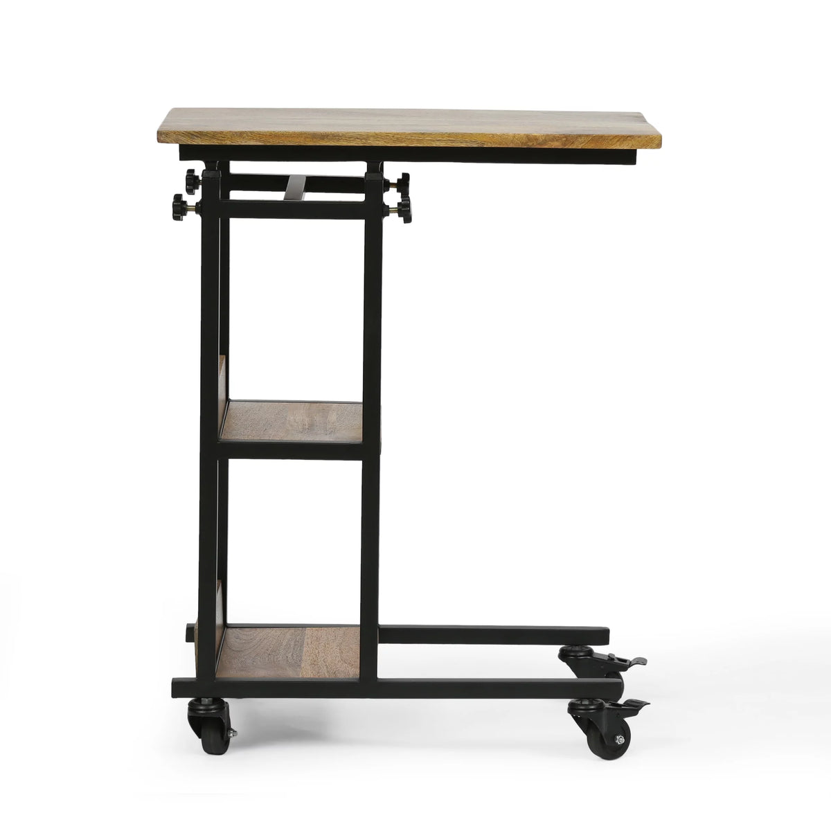 C-Shape Iron End Table with Tabletop C892