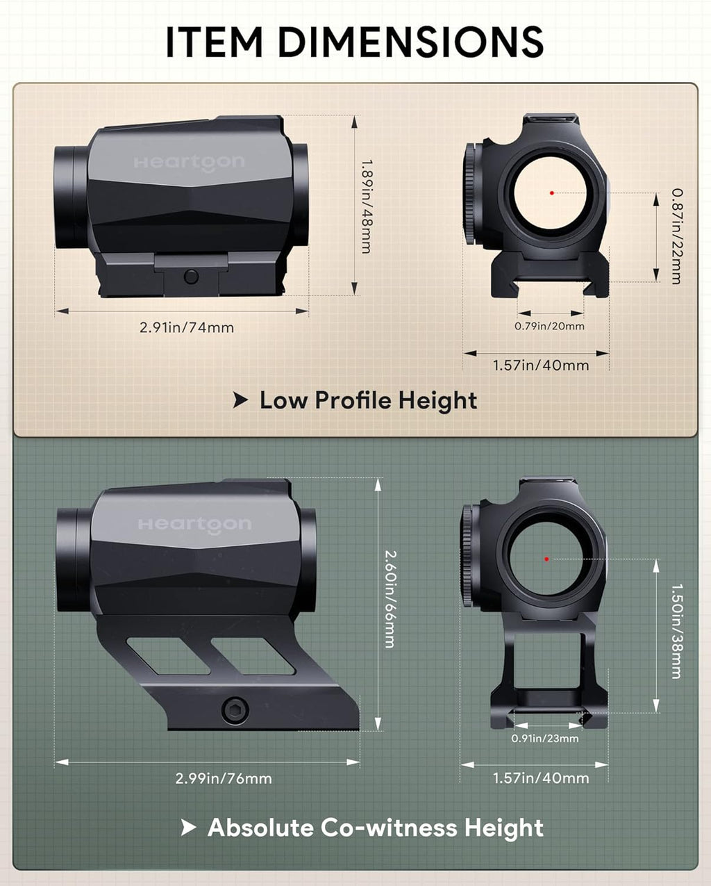 Red Dot Sight 1x21mm 2 MOA with Riser Pack of 2 N505608