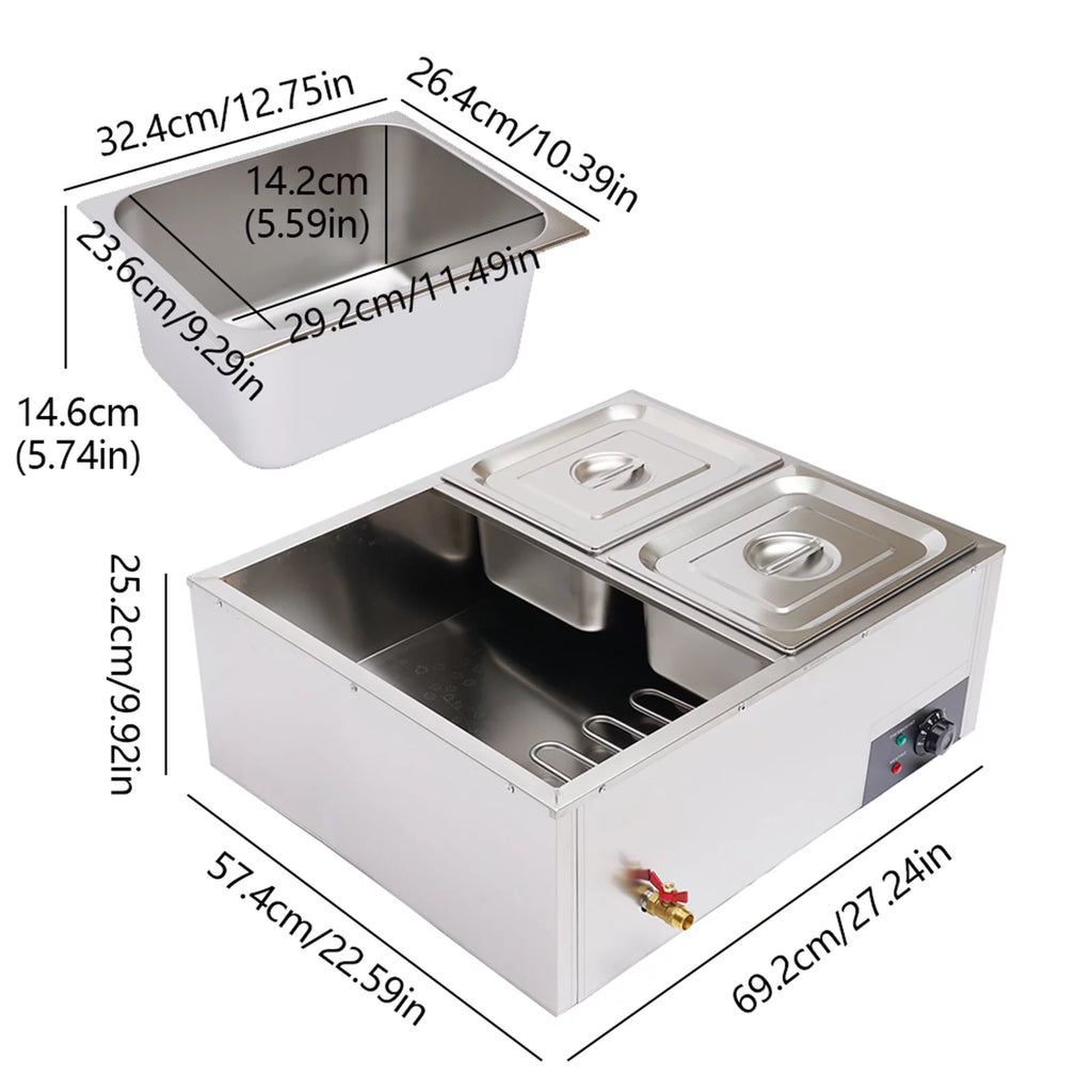 850W 4-Pan Commercial Food Warmer I91646