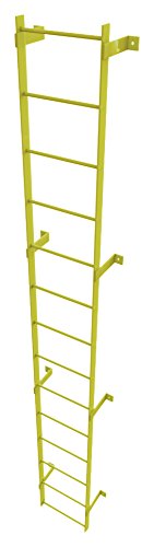 Safety Yellow 8-Rung Fixed Steel Ladder Z12211