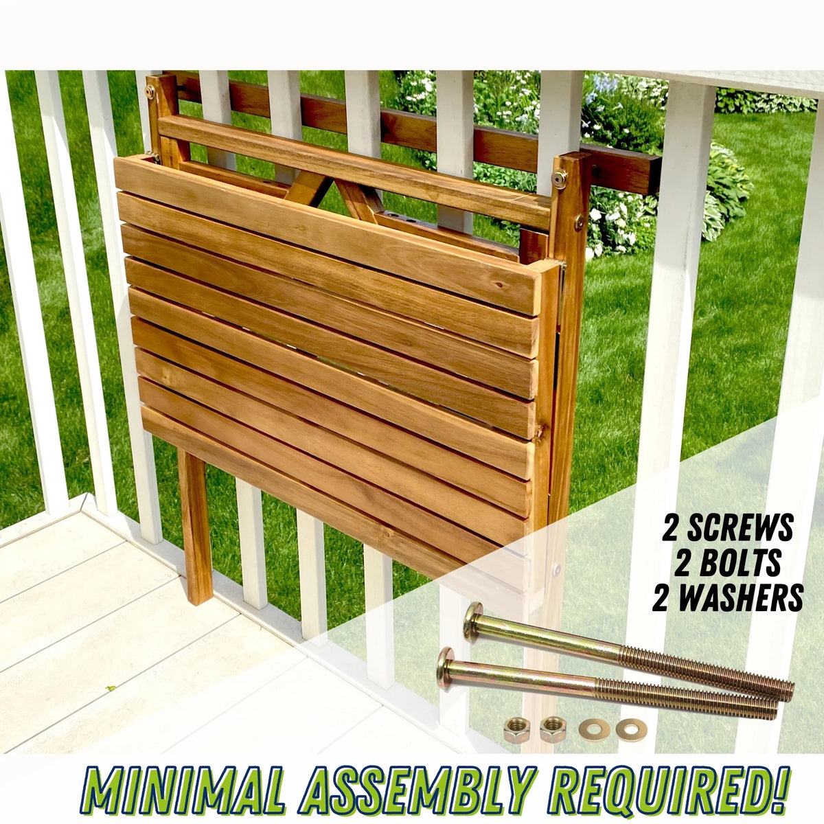 Folding Acacia Wood Balcony Table R2292