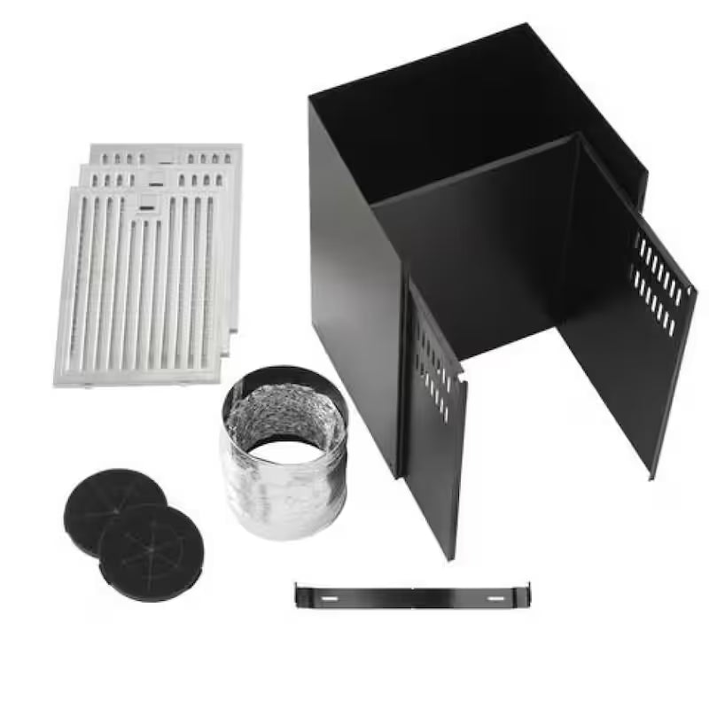 30 in. 350CFM Convertible T-Shape Wall Mount Range Hood in Black with Charcoal Filters and LED Lighting Y40301