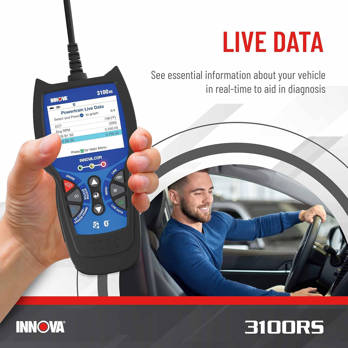 OBD2 Scanner with ABS SRS Code Reader N319640