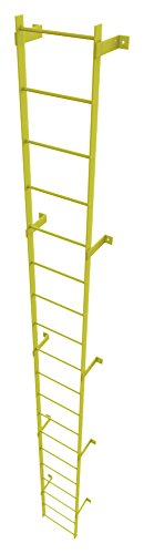 Safety Yellow 8-Rung Fixed Steel Ladder Z12211