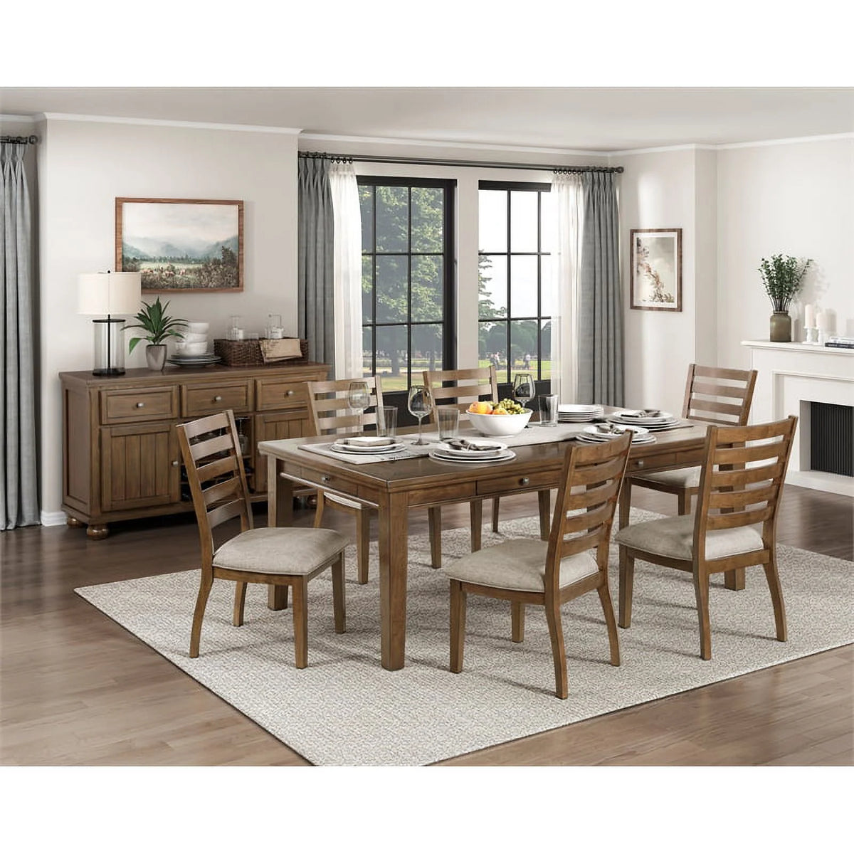 Cherry Wood Dining Side Chair Set of 2 H215