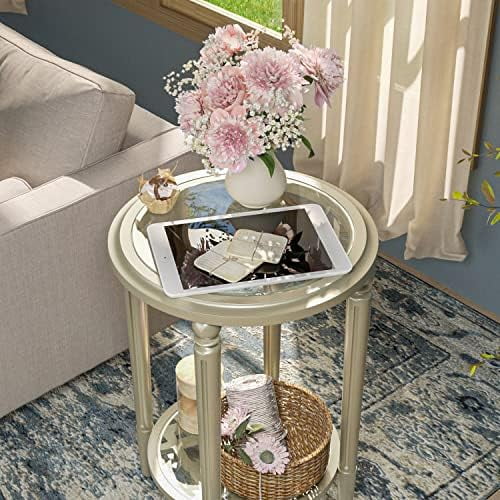 Modern 32" Round Tempered Glass Coffee Table V7979