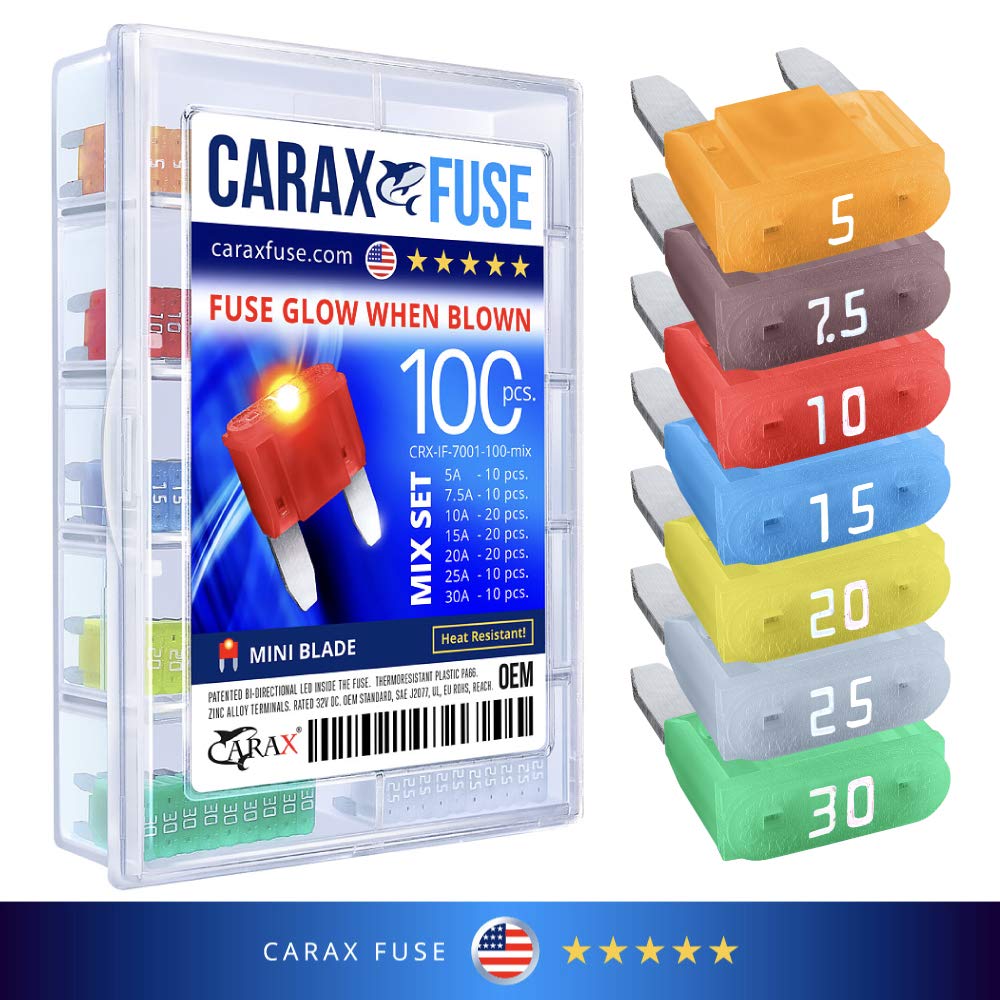 100 pcs. Assortment Kit Mini Blade Automotive Fuse A94287