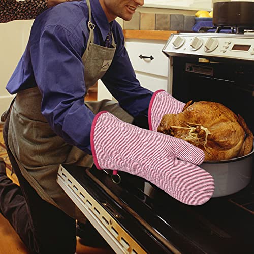 1 Pair 100% Cotton Heat Resistant Oven Mitts S454