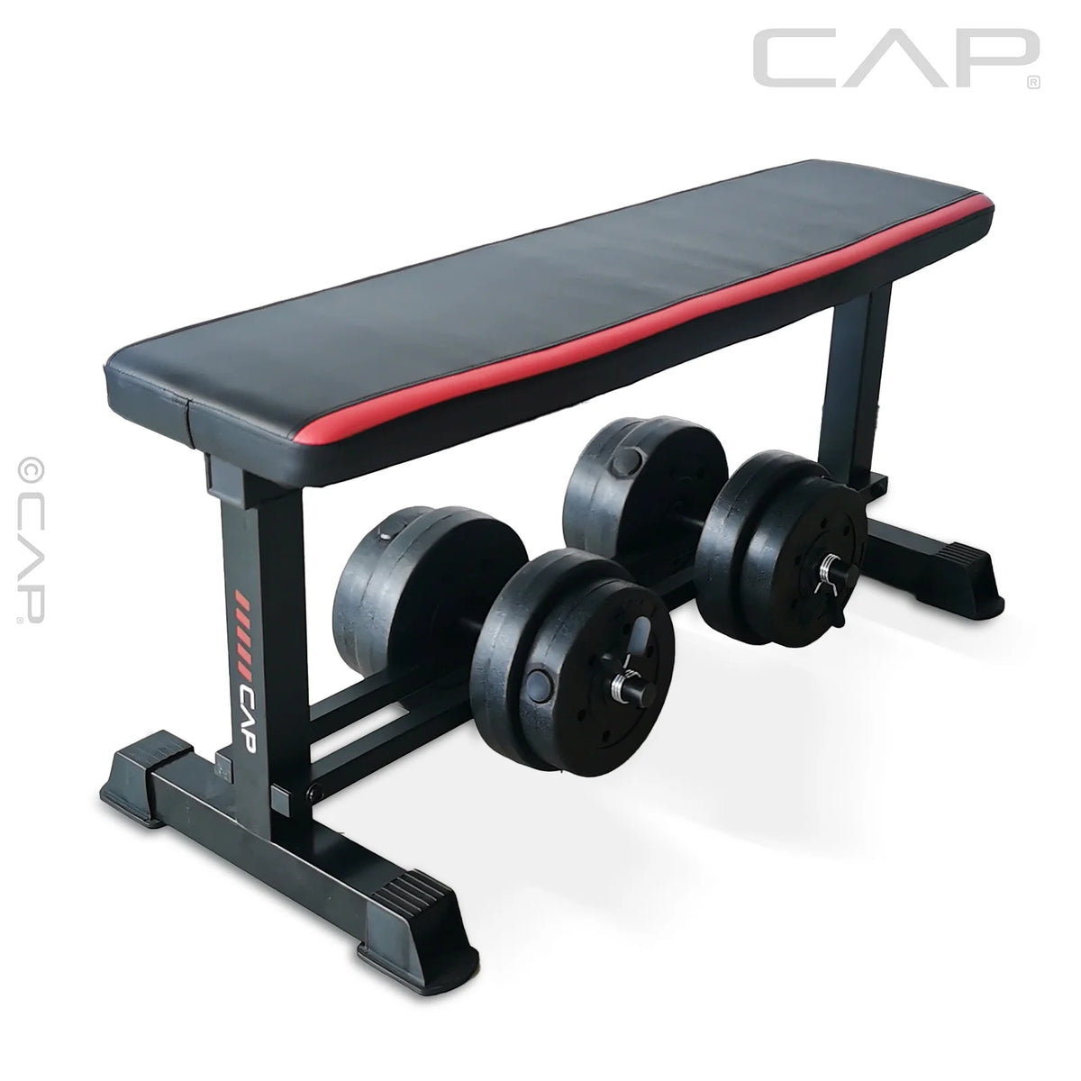 Flat Weight Bench & 50 lb Adjustable Dumbbell Set B789021