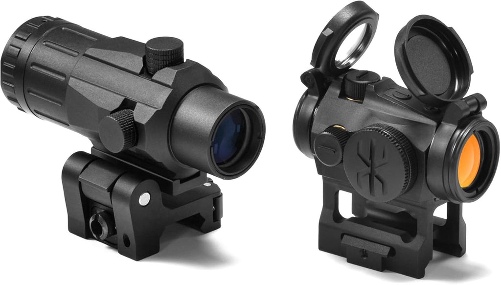 Black and Khaki 2 MOA 20mm Lens Tactical Red Dot Sight Scope 3X Magnifier Combo with 1 Inch Riser Mount Q67414