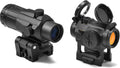 Black and Khaki 2 MOA 20mm Lens Tactical Red Dot Sight Scope 3X Magnifier Combo with 1 Inch Riser Mount Q67414