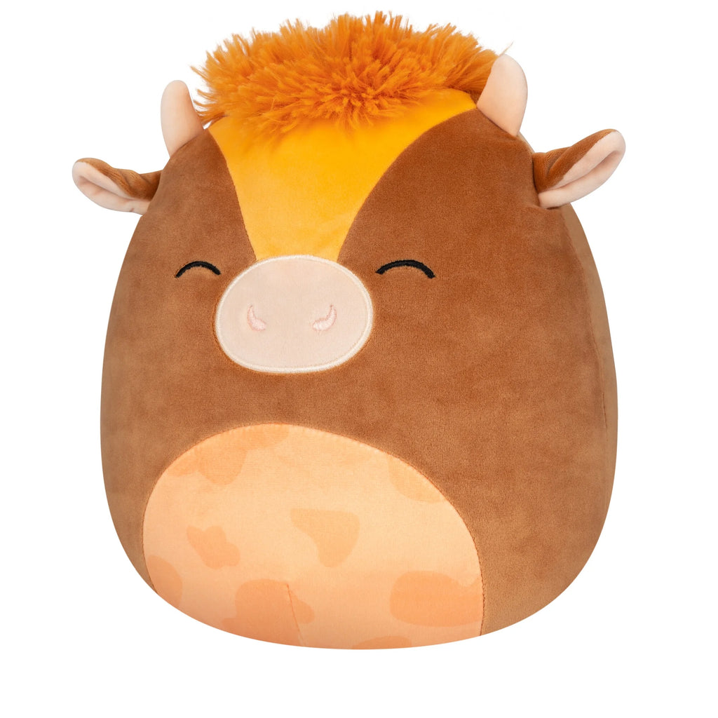 10 inch Dark Brown Spotted Cow Ultra Soft Stuffed Plush Toy V8956