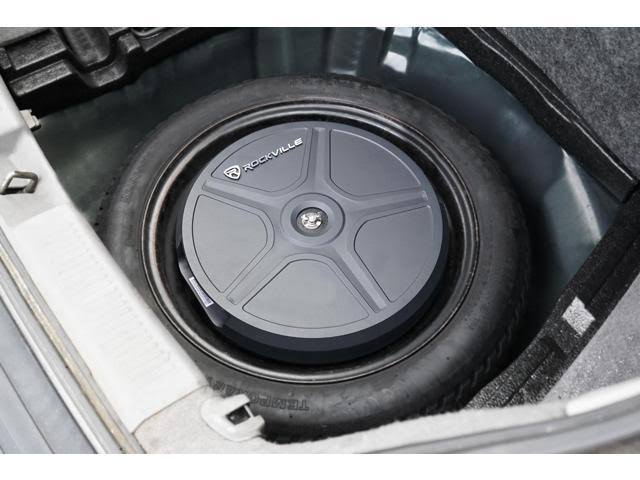 RockGhost Active Powered 8x22 Hidden Car Subwoofer for Full Size Spare Tire M2341