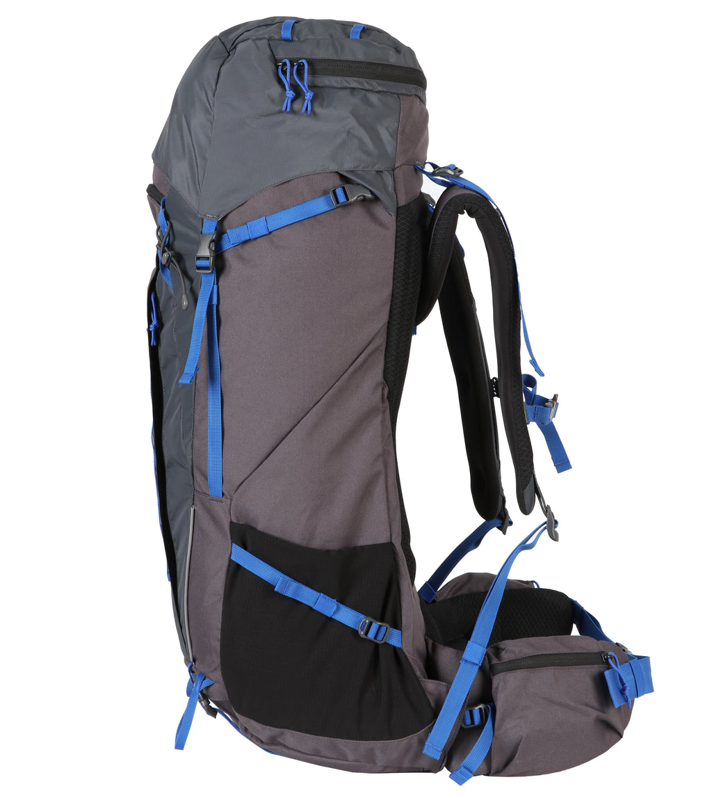 65 Liter Gray Backpacking Backpack O103