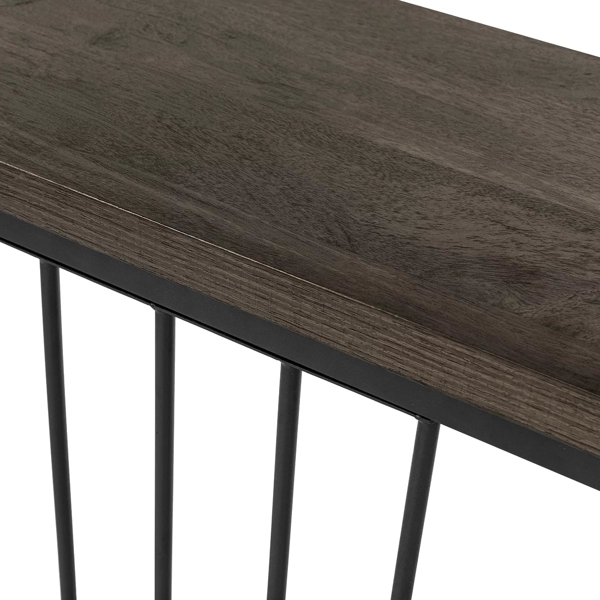 47" Console Table with Metal Frame, Rustic Brown W522