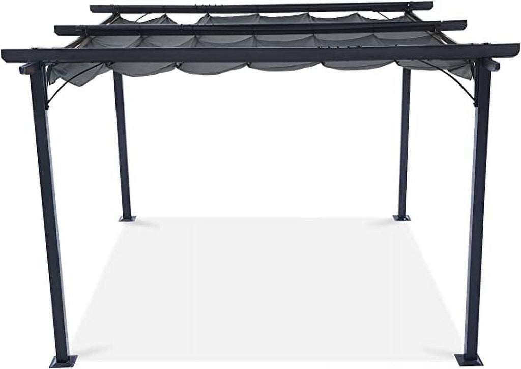 11x11 Outdoor Patio Pergola with Retractable Shade O777