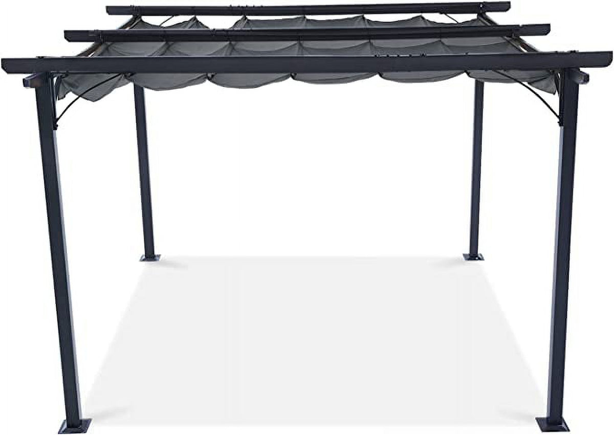 11x11 Outdoor Patio Pergola with Retractable Shade O777